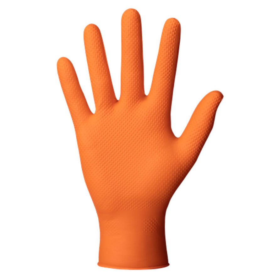 Mercator Ideall Grip Multi Use Orange Nitrile Gloves